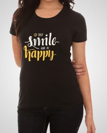 Just Smile Printed T-Shirt