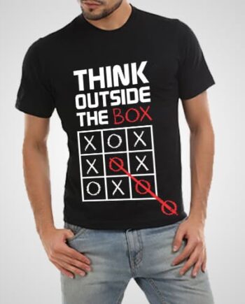 Think Outside The Box Printed T-Shirt