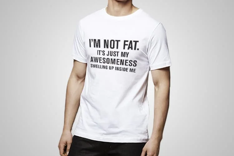 Awesomeness Swelling Up Printed T-Shirt