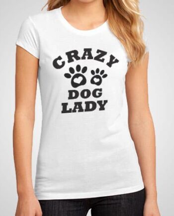 Crazy Dog Lady Printed T-Shirt