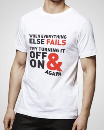 Turn It On And Off Printed T-Shirt