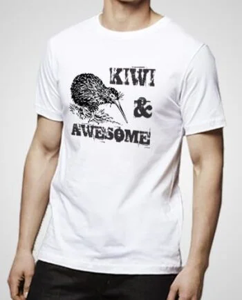 Kiwi and Awesome printed T-shirt