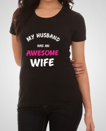 Awesome Wife Printed T-Shirt
