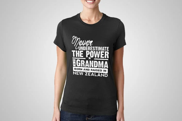 The Power Of A Grandma printed t-shirt