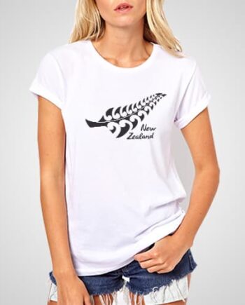 Tribal NZ Fern Leaf Printed T-Shirt