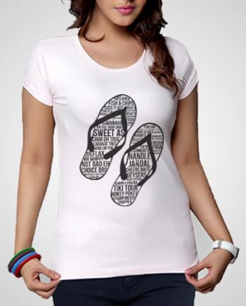 Wordart jandals Printed T-Shirt