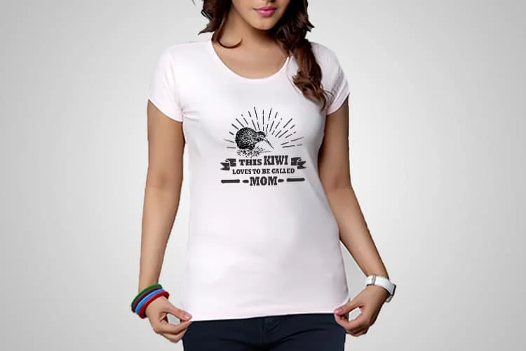 Kiwi Dad Kiwi Mom Printed T-Shirt