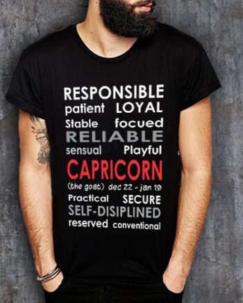 Capricorn Positive Negative Printed T-Shirt