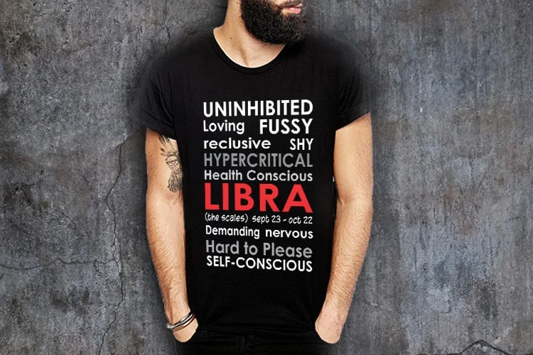 Libra Positive Negative Printed T-Shirt