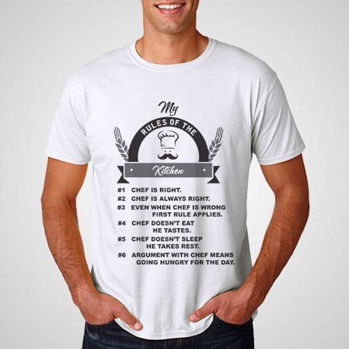 Kitchen Rules Printed T-Shirt Chef Rules Printed T-Shirt