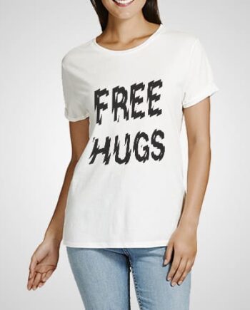Free Hugs Printed T-Shirt