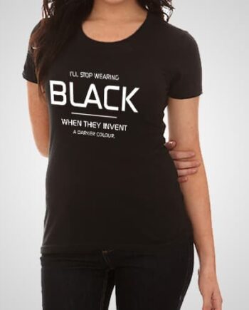 Wearing Black Printed T-Shirt