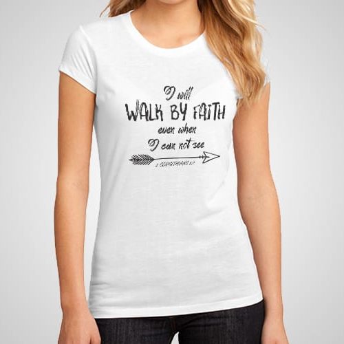 Faith Walk Printed T-Shirt