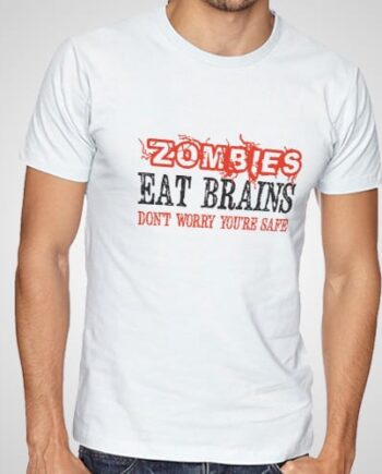 Zombies Eat Brains Printed T-Shirt