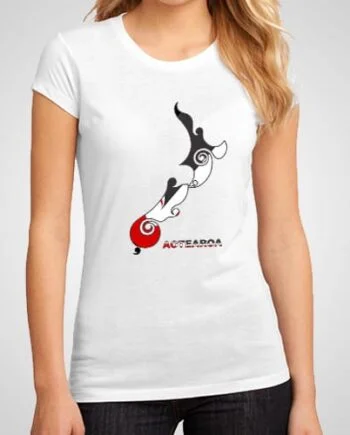 Maori Map Printed T-Shirt