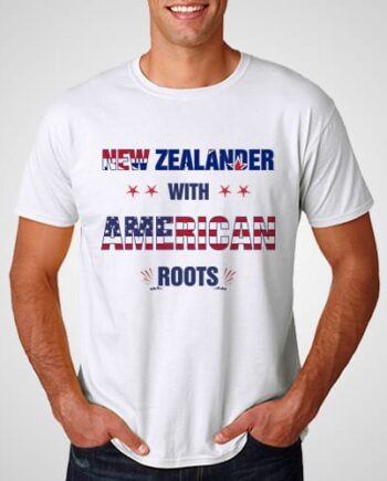 New Zealander With American Roots Printed T-Shirt
