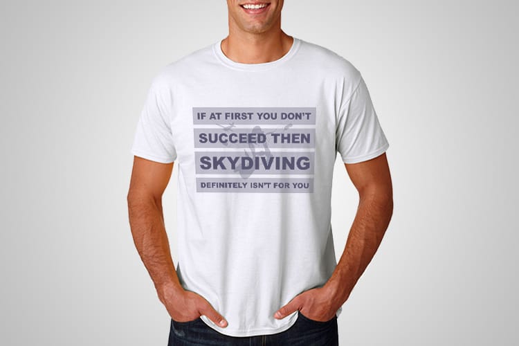 Skydiving Printed T-Shirt