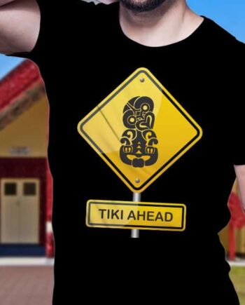 Tiki Ahead Hazard Printed T-Shirt