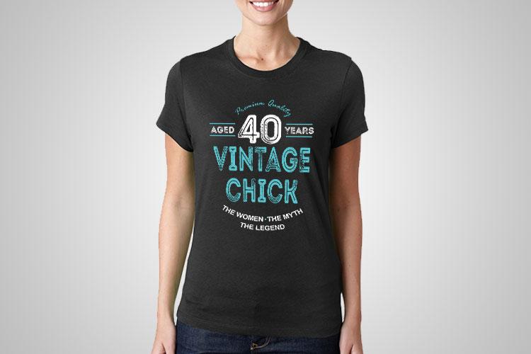 Vintage Chick Printed T-Shirt
