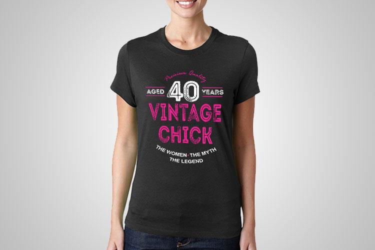 Vintage Chick Printed T-Shirt