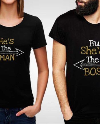 Man And Boss Printed T-Shirts