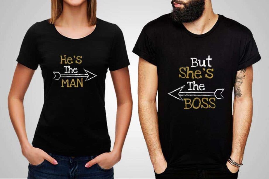 Man And Boss Printed T-Shirts