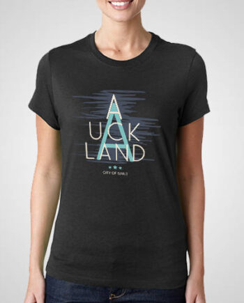 Auckland City Of Sails Black T-Shirt