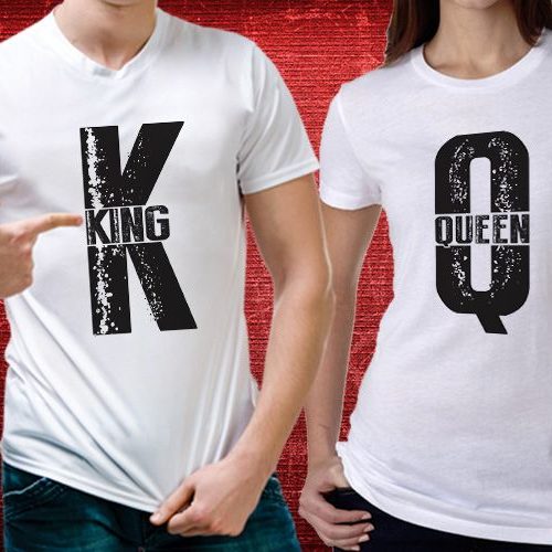 King Queen Matching T-Shirts