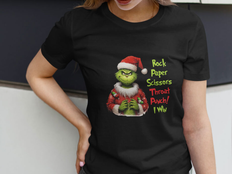 Rock Paper Scissors Grinch T-Shirt