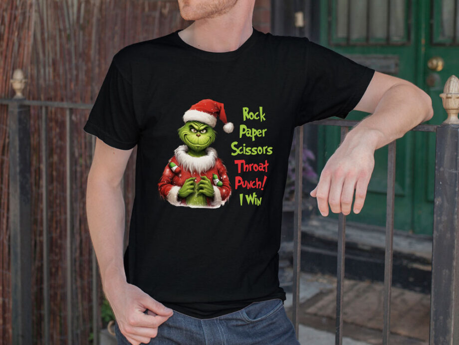 Rock Paper Scissors Grinch T-Shirt