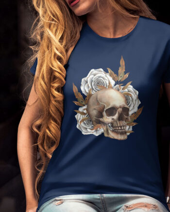 Skull White Rose T-Shirt