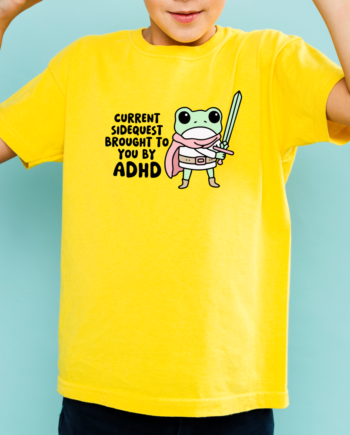 Current Side Quest Frog ADHD T-Shirt