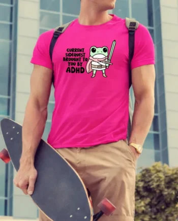 Current Side Quest Frog ADHD T-Shirt